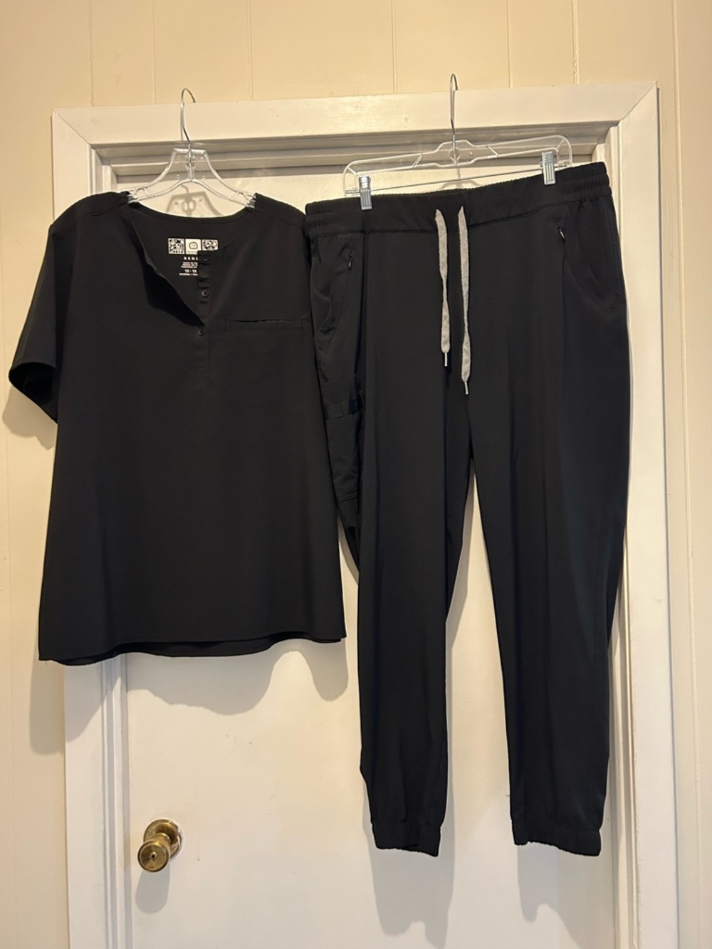 WonderWink Black Drawstring Jogger Pants